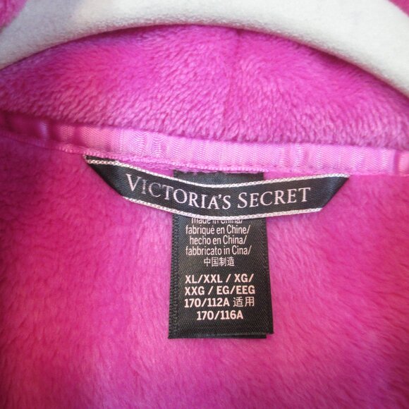 VICTORIA'S SECRET Cozy Short Plush Bath Robe Embossed Monogram Size XL/XXL - Picture 8 of 8